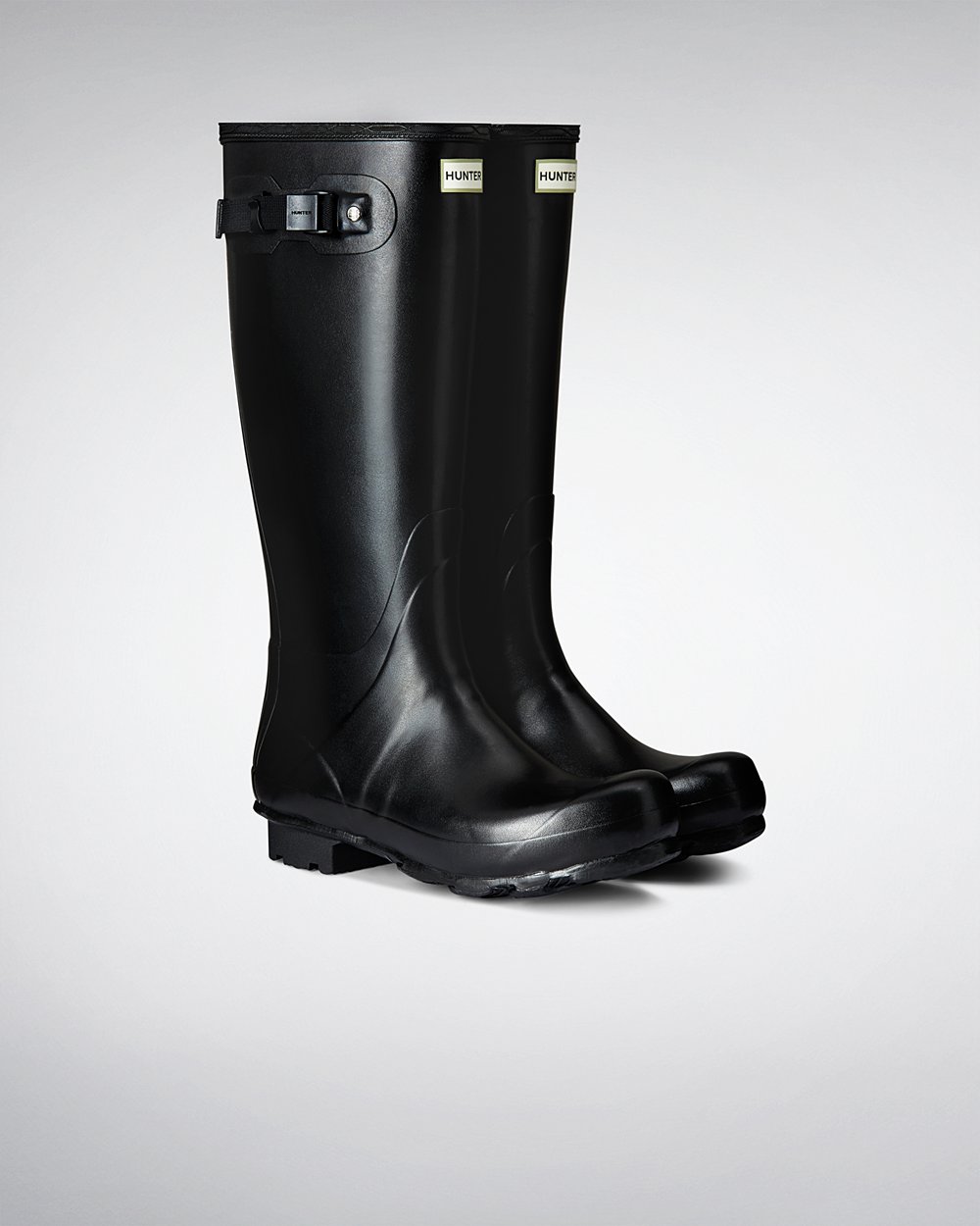 Mens Hunter Tall Rain Boots Black - Norris Field - 3680917-YD